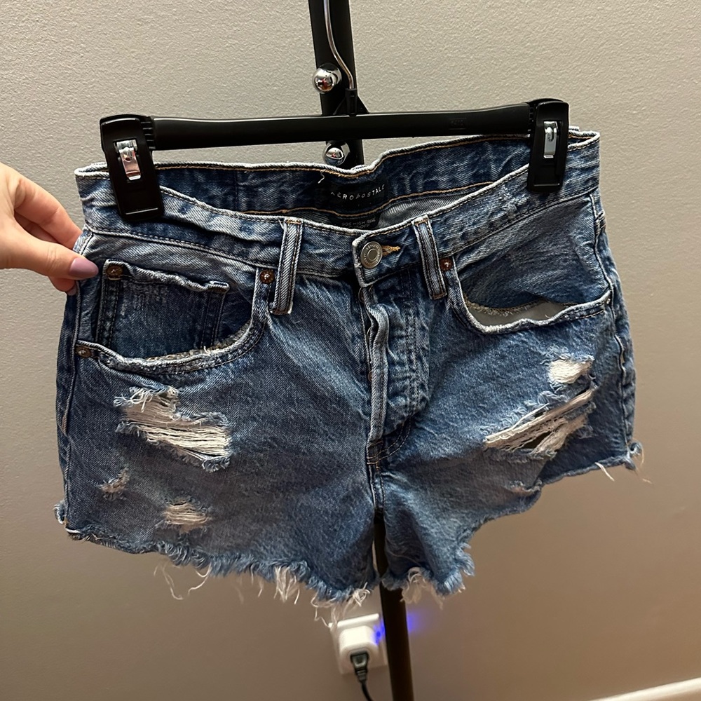 Aeropostale hand cut jean shorts